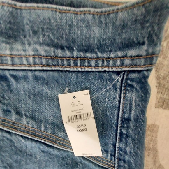 GAP jeans Wide Leg Sky High 10/30 L (size 10 Long) NWT - Picture 6 of 10